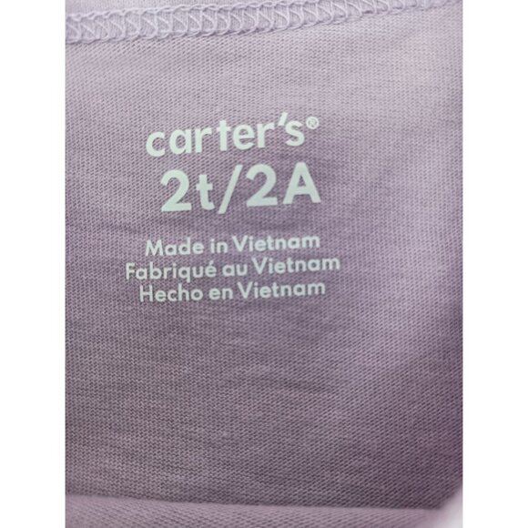 Carter's 2-Piece Halloween Outfit Set Sz.2T Purple Top And  Halloween Leggings - Picture 7 of 8